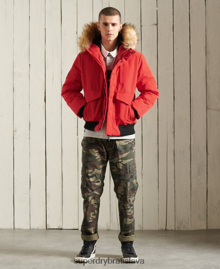 Superdry muži Everest bomber bunda 6B4ZTR1083 oblečenie červená
