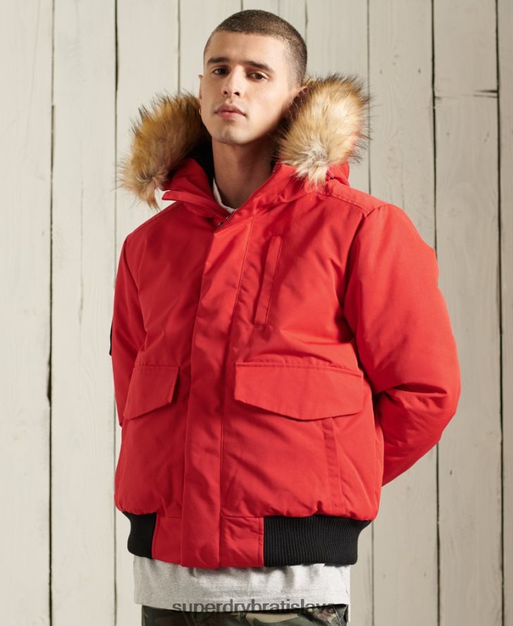 Superdry muži Everest bomber bunda 6B4ZTR1083 oblečenie červená