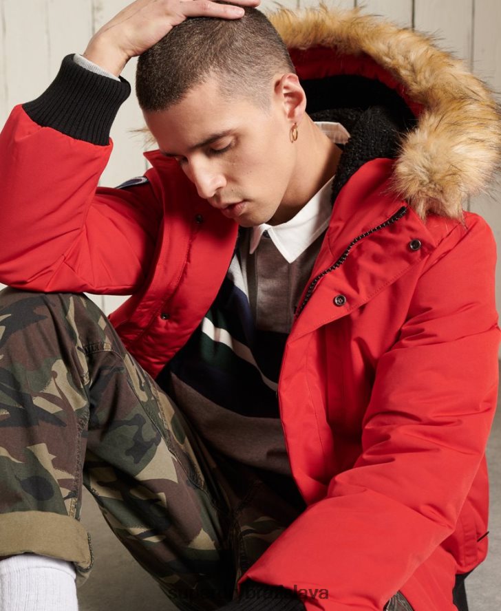 Superdry muži Everest bomber bunda 6B4ZTR1083 oblečenie červená
