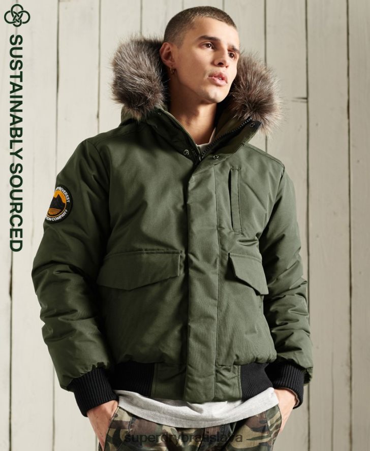 Superdry muži Everest bomber bunda 6B4ZTR1084 oblečenie kaki
