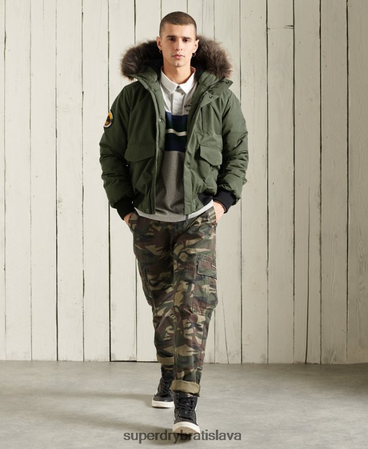 Superdry muži Everest bomber bunda 6B4ZTR1084 oblečenie kaki