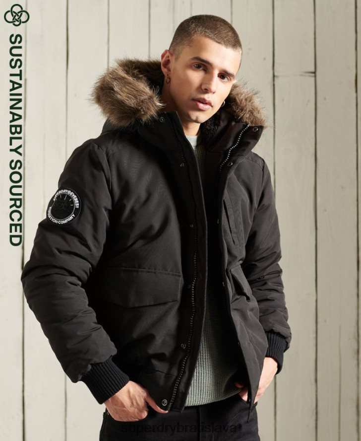 Superdry muži Everest bomber bunda 6B4ZTR1120 oblečenie čierna