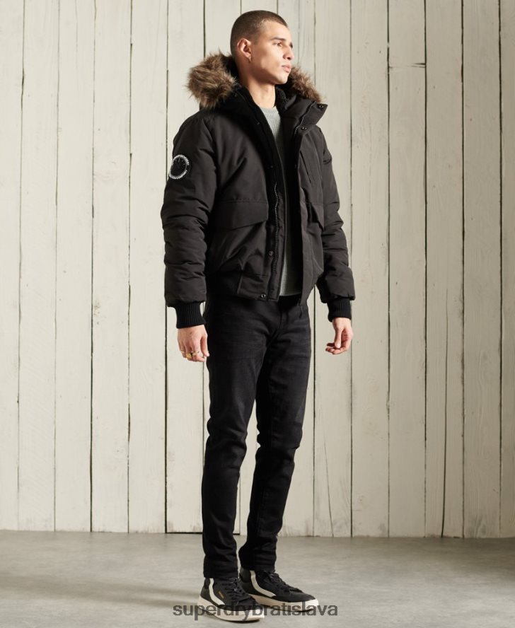 Superdry muži Everest bomber bunda 6B4ZTR1120 oblečenie čierna