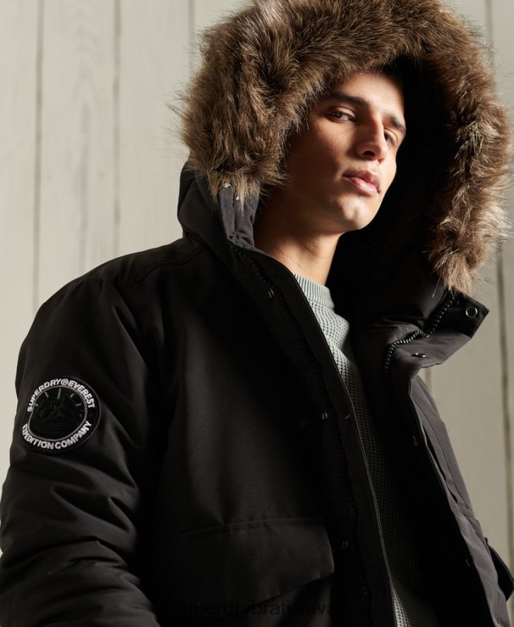 Superdry muži Everest bomber bunda 6B4ZTR1120 oblečenie čierna