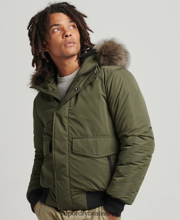 Superdry muži Everest bomber bunda 6B4ZTR4452 oblečenie kaki
