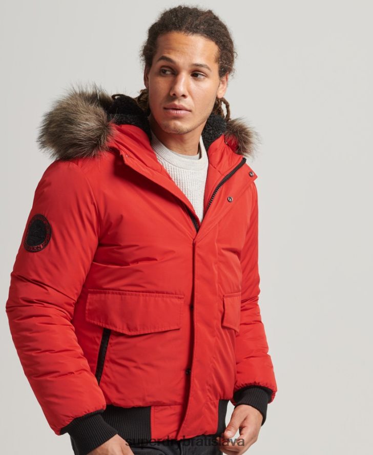 Superdry muži Everest bomber bunda 6B4ZTR4455 oblečenie červená
