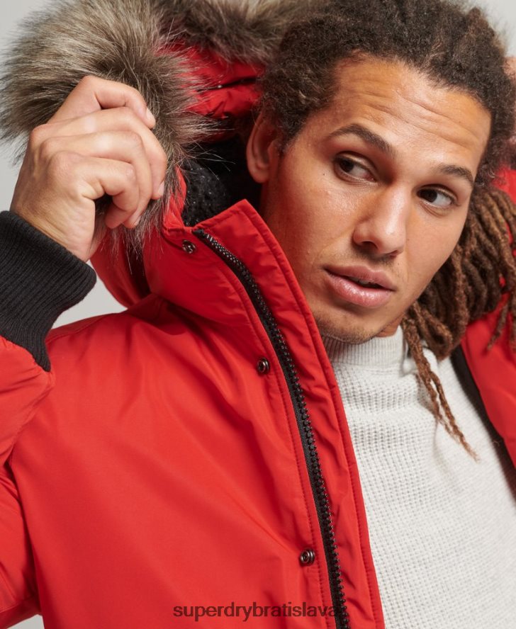 Superdry muži Everest bomber bunda 6B4ZTR4455 oblečenie červená