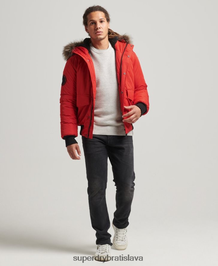 Superdry muži Everest bomber bunda 6B4ZTR4455 oblečenie červená