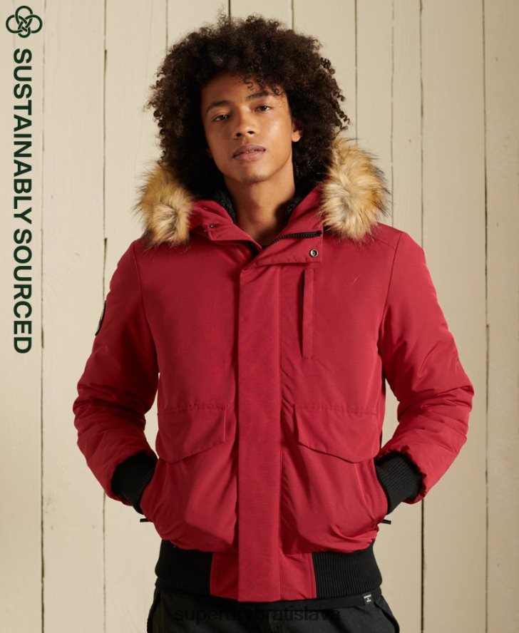 Superdry muži Everest bomber bunda 6B4ZTR4494 oblečenie červená
