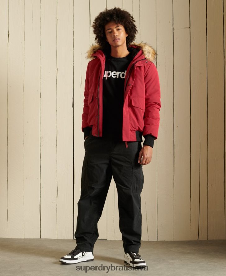 Superdry muži Everest bomber bunda 6B4ZTR4494 oblečenie červená