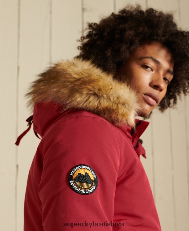 Superdry muži Everest bomber bunda 6B4ZTR4494 oblečenie červená
