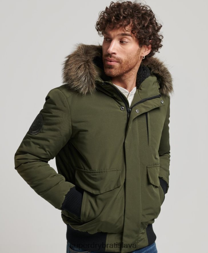 Superdry muži Everest bomber bunda 6B4ZTR4497 oblečenie zelená