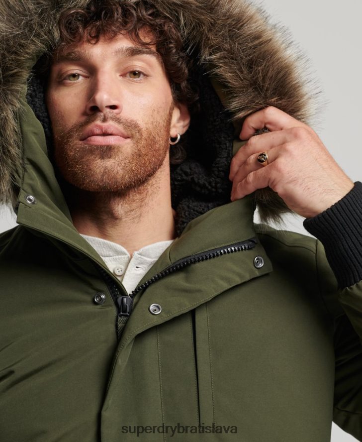 Superdry muži Everest bomber bunda 6B4ZTR4497 oblečenie zelená