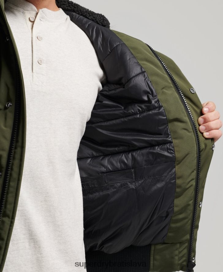 Superdry muži Everest bomber bunda 6B4ZTR4497 oblečenie zelená