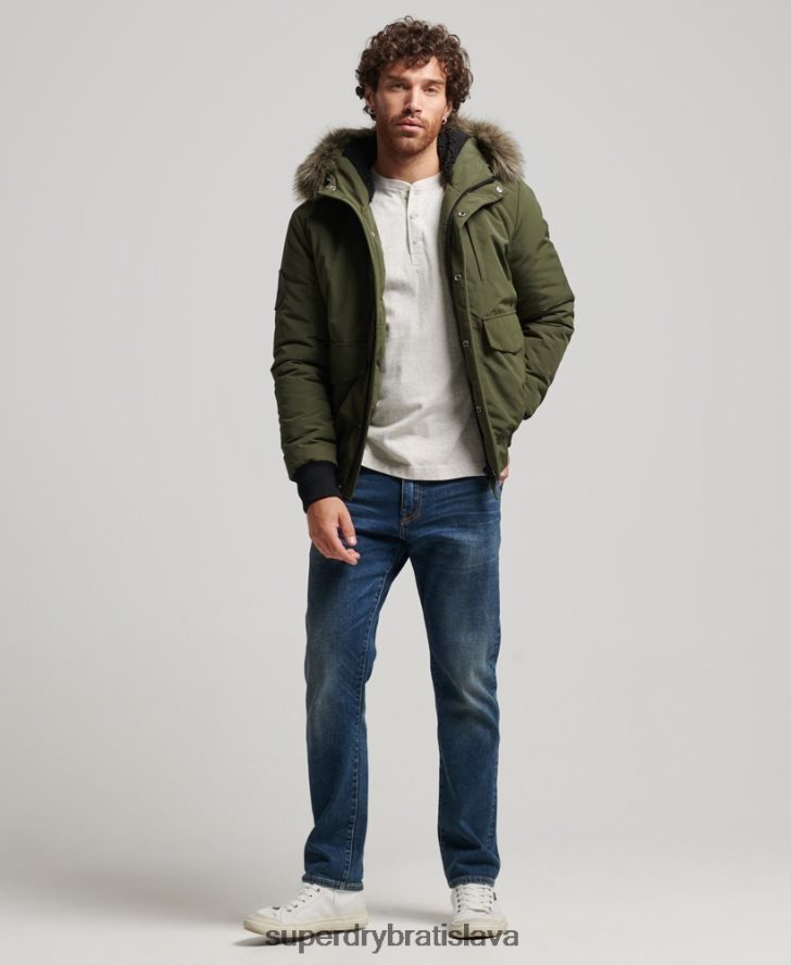 Superdry muži Everest bomber bunda 6B4ZTR4497 oblečenie zelená