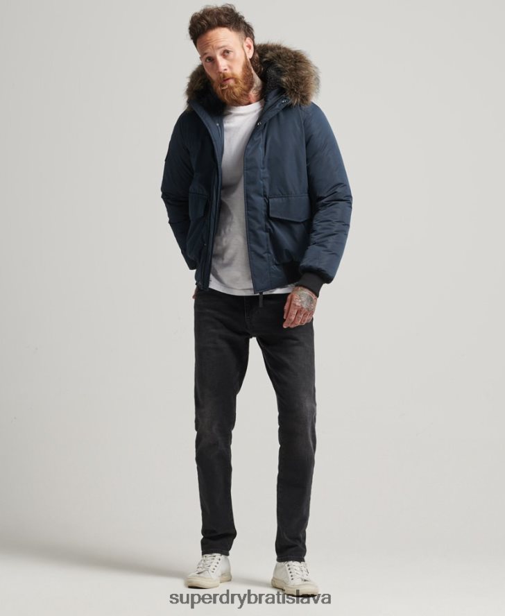 Superdry muži Everest bomber bunda 6B4ZTR4500 oblečenie námorníctvo