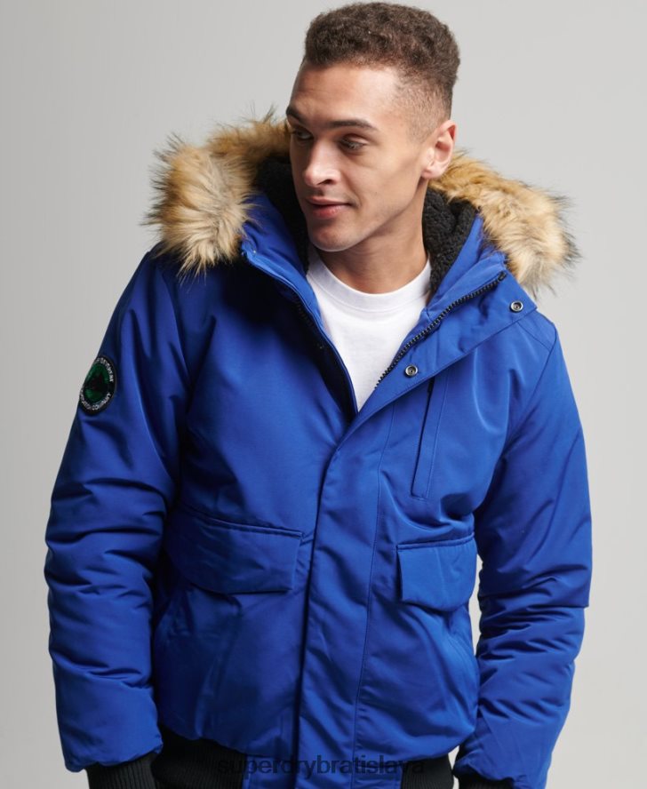 Superdry muži Everest bomber bunda 6B4ZTR4558 oblečenie Modrá