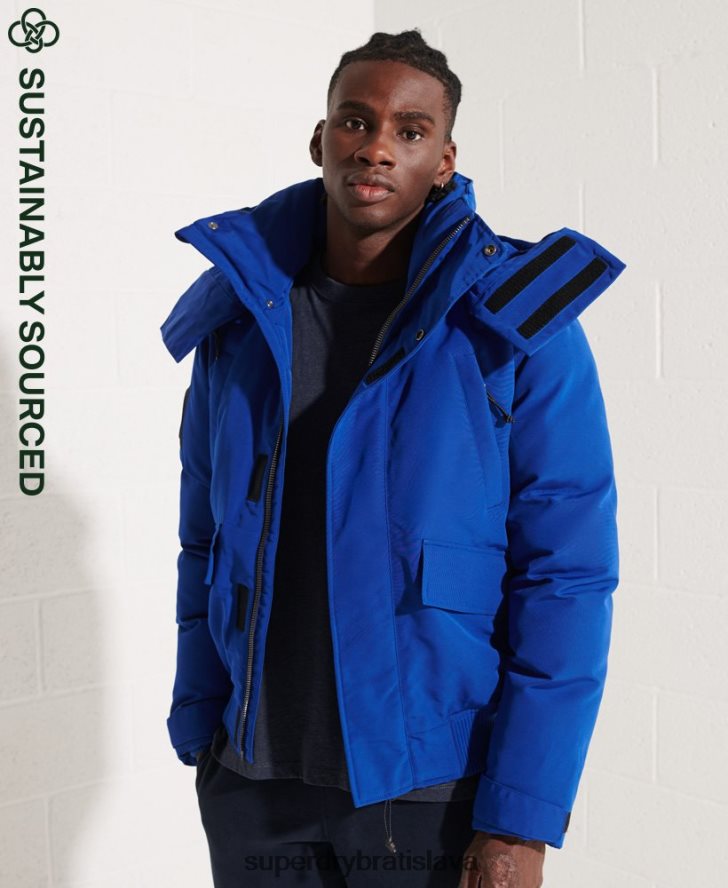 Superdry muži Everest bomber bunda 6B4ZTR4615 oblečenie Modrá