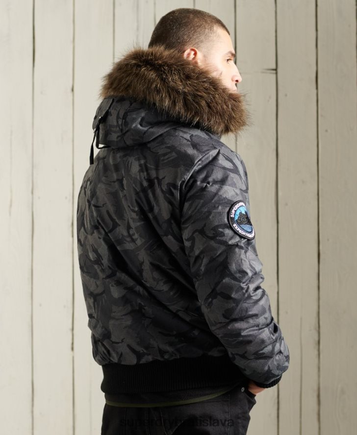 Superdry muži Everest bomber bunda 6B4ZTR4631 oblečenie sivá