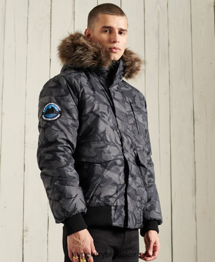 Superdry muži Everest bomber bunda 6B4ZTR4631 oblečenie sivá