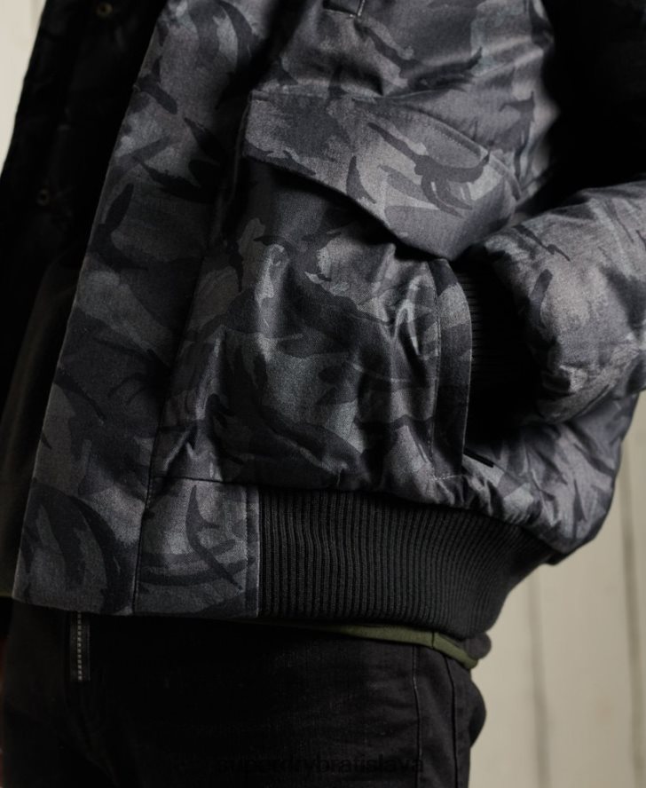 Superdry muži Everest bomber bunda 6B4ZTR4631 oblečenie sivá
