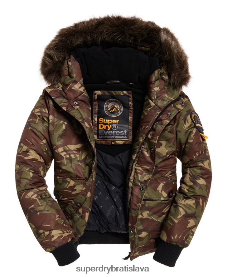 Superdry muži Everest bomber bunda 6B4ZTR4708 oblečenie kaki