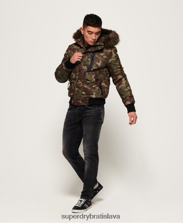 Superdry muži Everest bomber bunda 6B4ZTR4708 oblečenie kaki