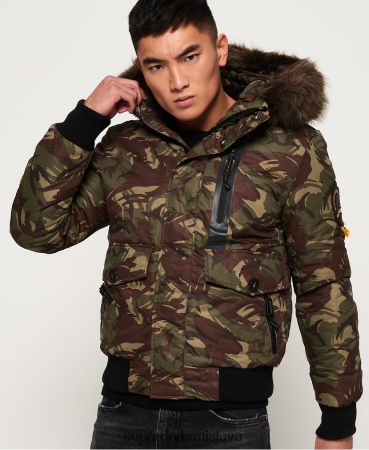 Superdry muži Everest bomber bunda 6B4ZTR4708 oblečenie kaki