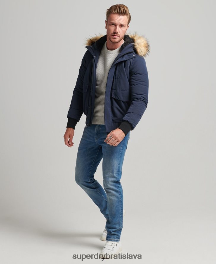 Superdry muži Everest bomber bunda 6B4ZTR964 oblečenie námorníctvo
