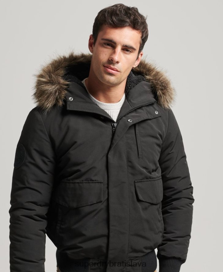 Superdry muži Everest bomber bunda 6B4ZTR983 oblečenie tmavošedý
