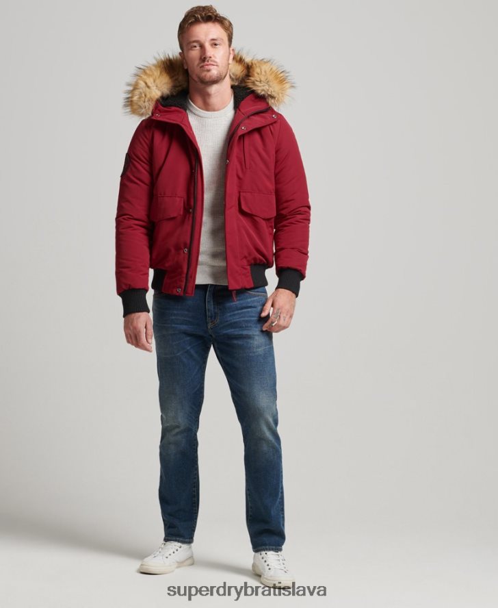 Superdry muži Everest bomber bunda 6B4ZTR992 oblečenie červená