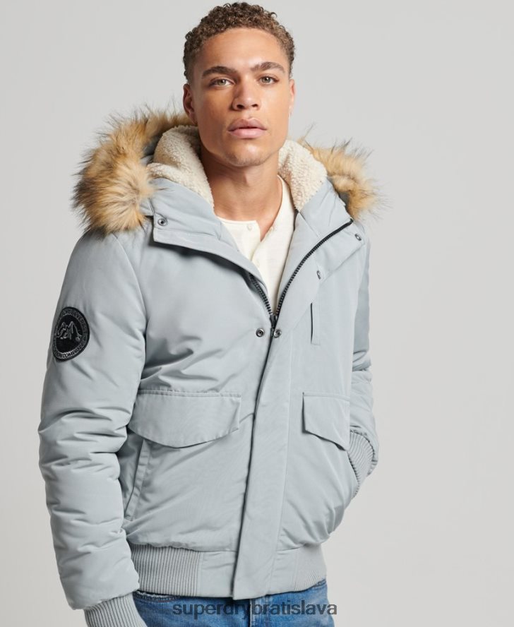 Superdry muži Everest bomber bunda 6B4ZTR993 oblečenie svetlo modrá
