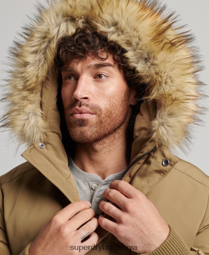 Superdry muži Everest bomber bunda 6B4ZTR994 oblečenie hnedá