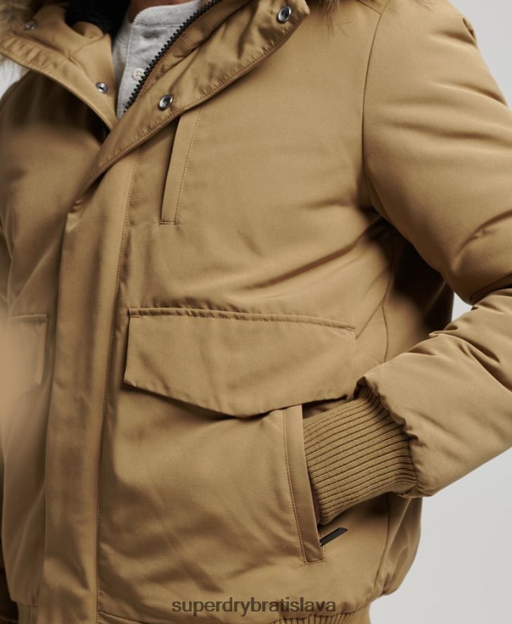Superdry muži Everest bomber bunda 6B4ZTR994 oblečenie hnedá