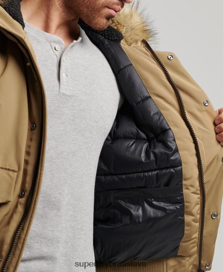Superdry muži Everest bomber bunda 6B4ZTR994 oblečenie hnedá