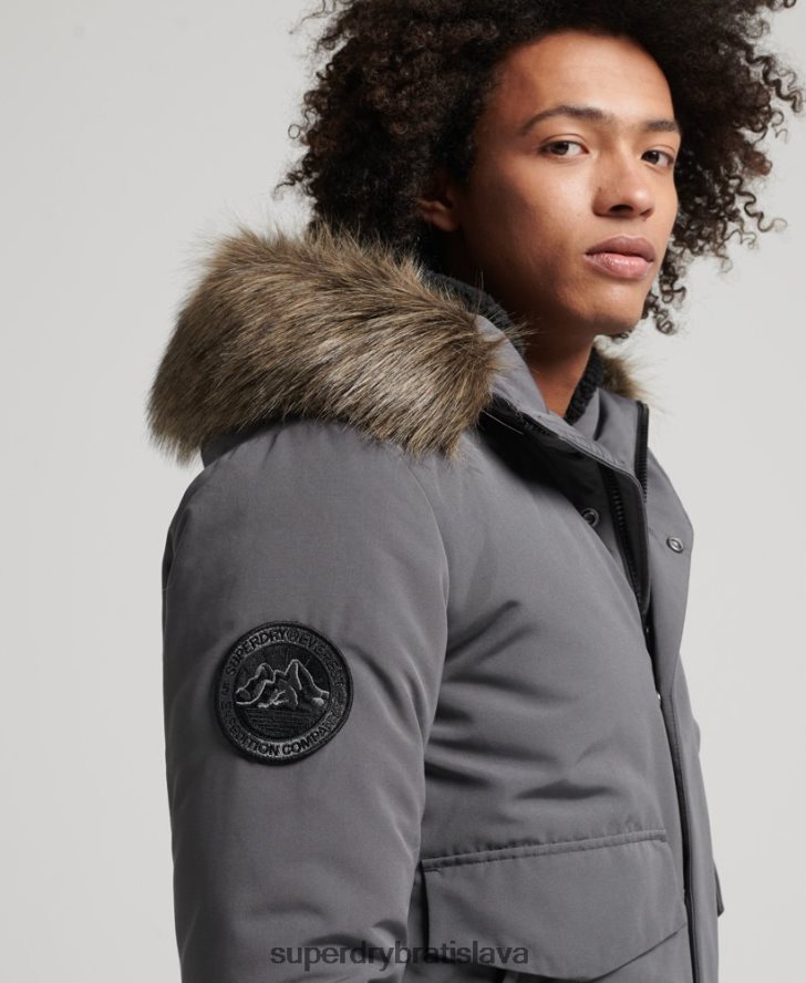 Superdry muži Everest bomber bunda 6B4ZTR995 oblečenie tmavošedý