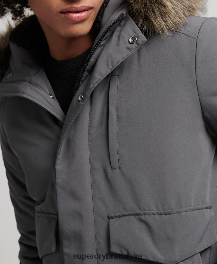 Superdry muži Everest bomber bunda 6B4ZTR995 oblečenie tmavošedý