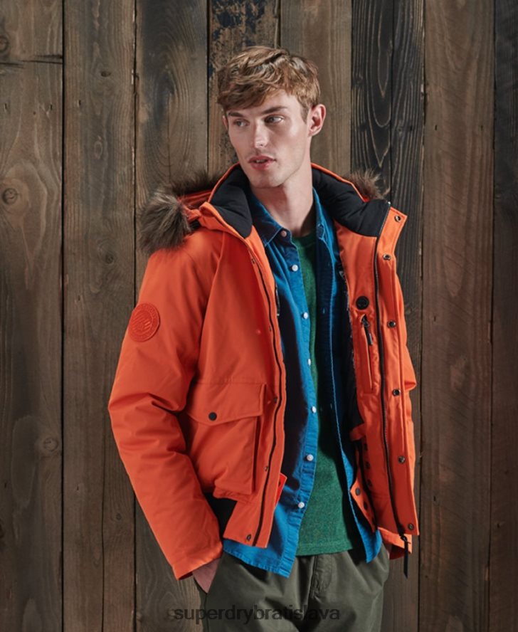 Superdry muži Everest páperová snehová bomba 6B4ZTR1194 oblečenie oranžová