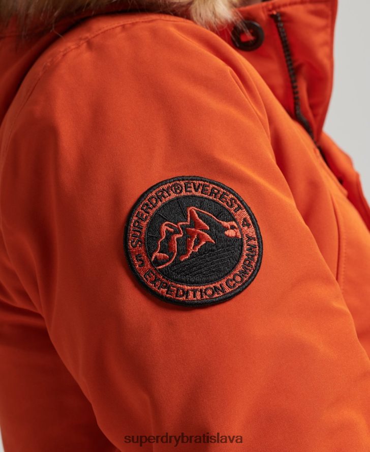 Superdry muži Everest parka z umelej kožušiny s kapucňou 6B4ZTR1004 oblečenie oranžová