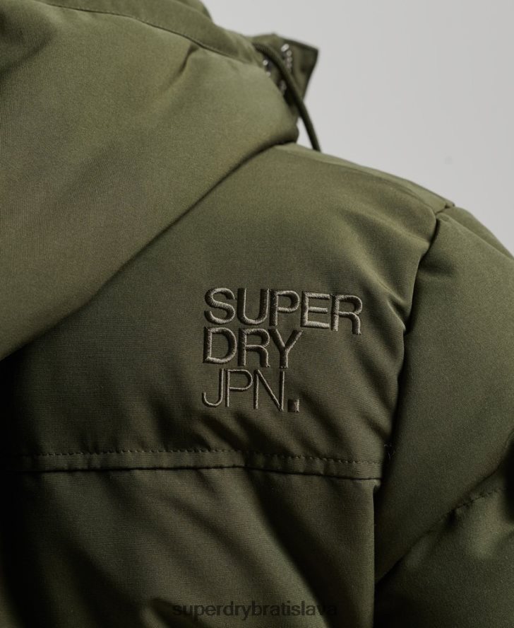 Superdry muži Everest puffer bunda s kapucňou 6B4ZTR1077 oblečenie zelená