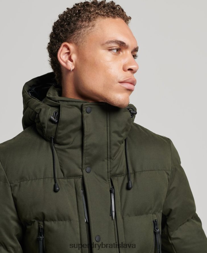 Superdry muži Expedičná bunda z mikrovlákna 6B4ZTR4448 oblečenie zelená