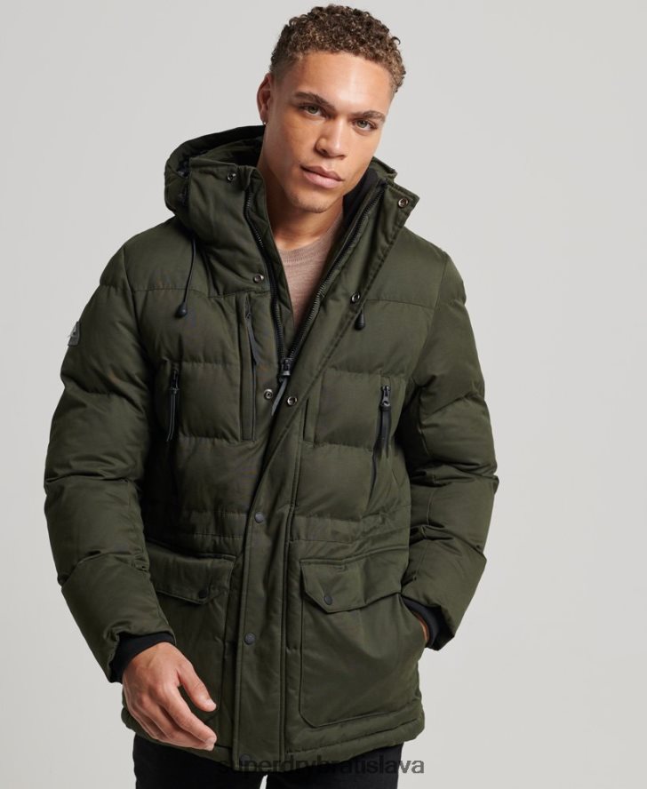 Superdry muži Expedičná bunda z mikrovlákna 6B4ZTR4448 oblečenie zelená