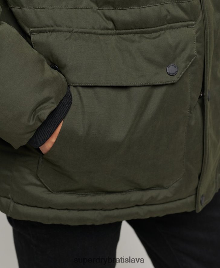 Superdry muži Expedičná bunda z mikrovlákna 6B4ZTR4448 oblečenie zelená