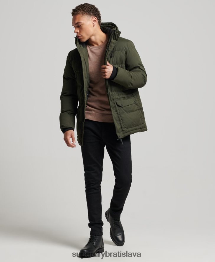 Superdry muži Expedičná bunda z mikrovlákna 6B4ZTR4448 oblečenie zelená
