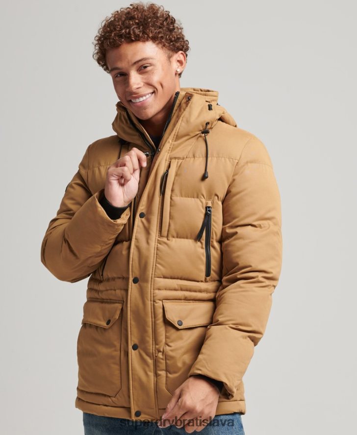 Superdry muži Expedičná bunda z mikrovlákna 6B4ZTR4478 oblečenie hnedá