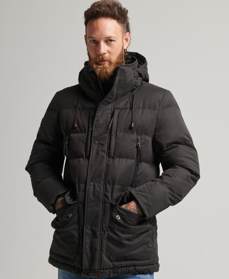 Superdry muži Expedičná bunda z mikrovlákna 6B4ZTR4557 oblečenie čierna