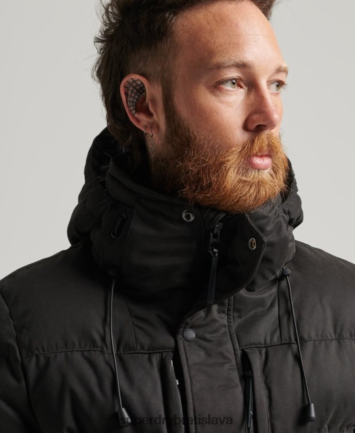 Superdry muži Expedičná bunda z mikrovlákna 6B4ZTR4557 oblečenie čierna