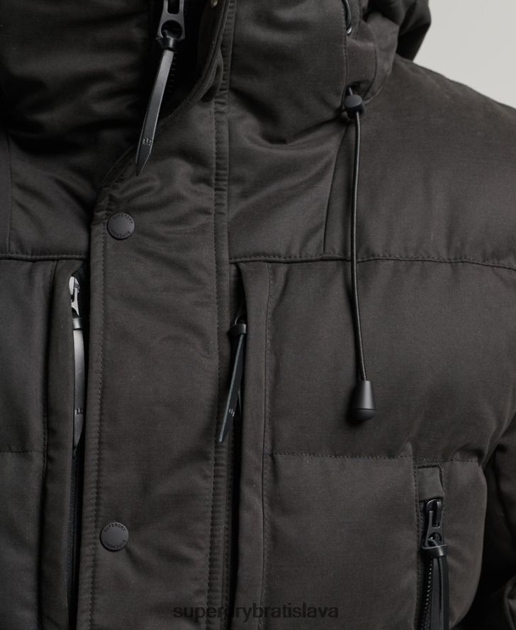 Superdry muži Expedičná bunda z mikrovlákna 6B4ZTR4557 oblečenie čierna