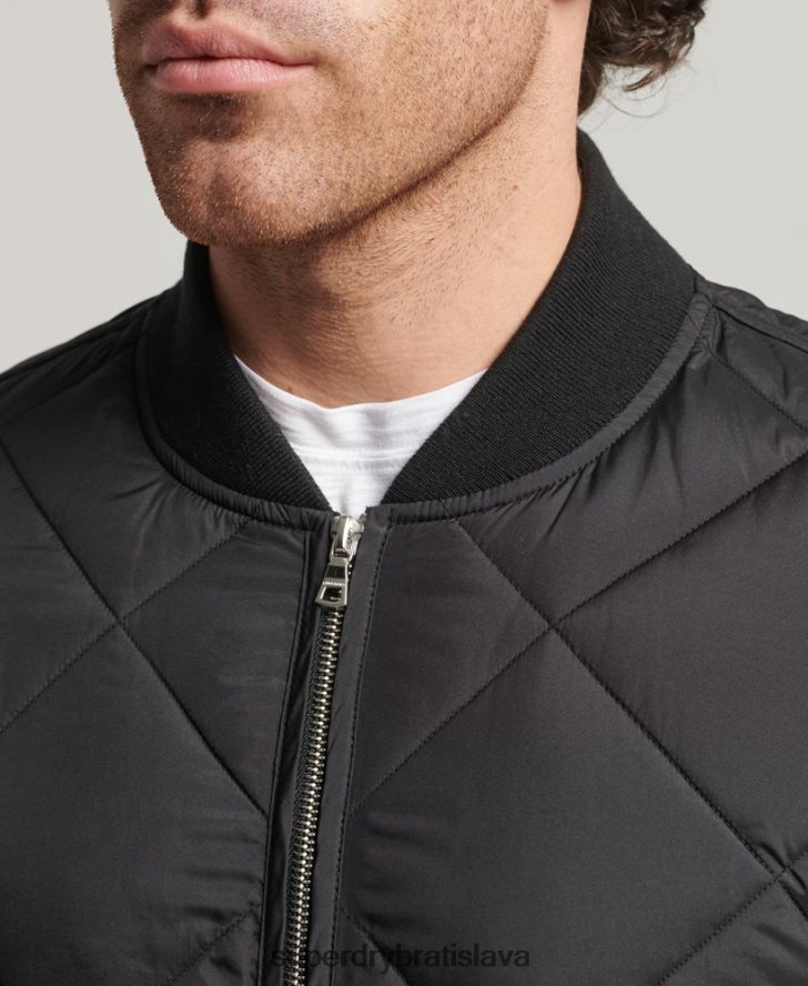 Superdry muži Studios ľahká prešívaná bunda 6B4ZTR4464 oblečenie čierna