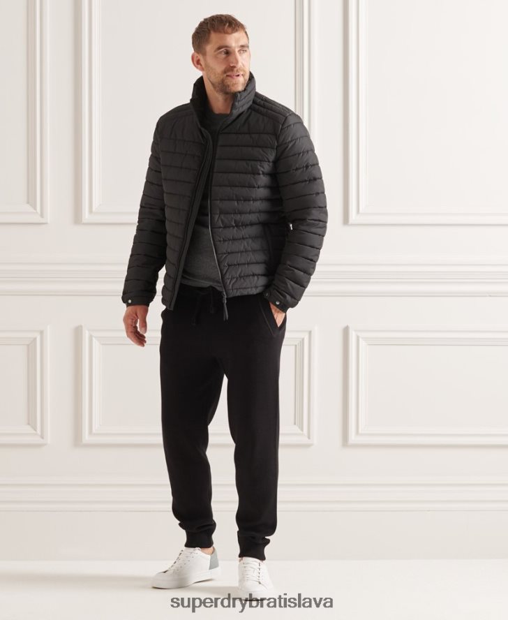 Superdry muži Studios bunda Fuji bez kapucne 6B4ZTR4663 oblečenie čierna
